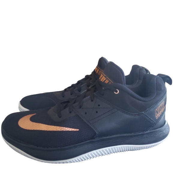 Nike Fly By Low 2 Mens Athletic Basketball Shoes Size 10 Black and Copper - Picture 4 of 7